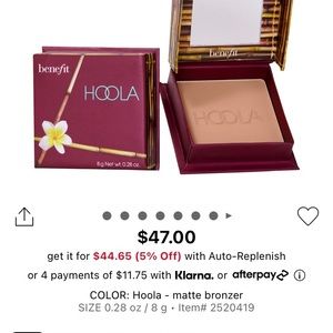 Brand New Benefit Hoola Matte Bronzer